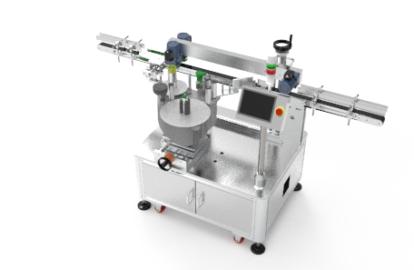 紙盒平面轉(zhuǎn)角不干膠貼標(biāo)機(jī)